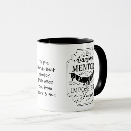 Verbazingwekkende mentor waardering cadeau Kerstmi Mok (Voorkant rechts)