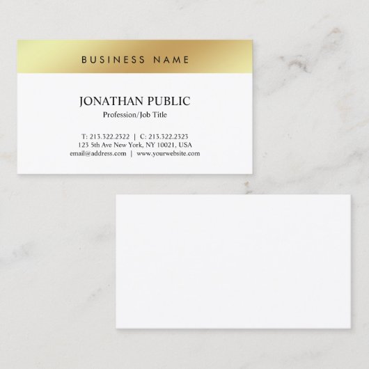 Verbazingwekkende minimalistische moderne, eenvoud visitekaartje (Voorkant / Achterkant)