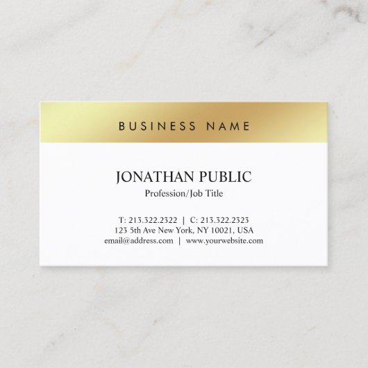 Verbazingwekkende minimalistische moderne, eenvoud visitekaartje (Voorkant)