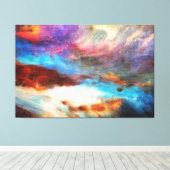 Verbazingwekkende mix van verf kleur canvasprint canvas afdruk (Insitu (Houten vloer))