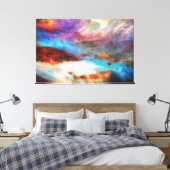 Verbazingwekkende mix van verf kleur canvasprint canvas afdruk (Insitu (Slaapkamer))