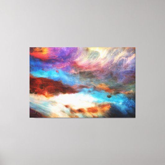 Verbazingwekkende mix van verf kleur canvasprint canvas afdruk (Voorkant)