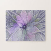 Verbazingwekkende moderne abstracte fractale bloem legpuzzel (Horizontaal)