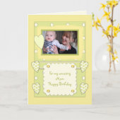 Verbazingwekkende moeder foto verjaardag kaart (Gele Bloem)