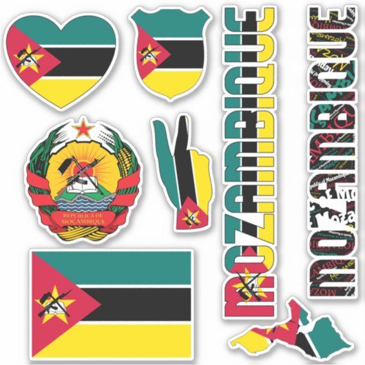 Verbazingwekkende Mozambikaanse nationale symbolen Sticker (Voorkant)