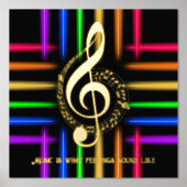 Verbazingwekkende Muziek Liefhebbers Citaat Kunst  Folie Afdrukken (Voorkant)