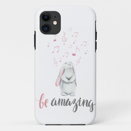 Verbazingwekkende muziekbunny Case-Mate iPhone case (Achterkant)