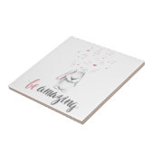 Verbazingwekkende muziekbunny tegeltje (Zijkant)