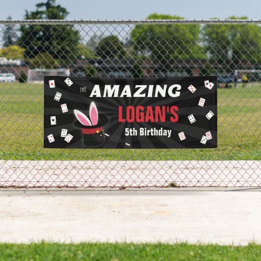 Verbazingwekkende naam Magicische verjaardag, elke Spandoek (Insitu)