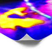 Verbazingwekkende neonblauw en Lila botervliegen Poster (Hoek)