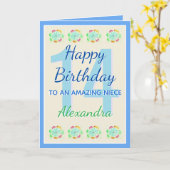 Verbazingwekkende Niece 14 Matig Keepasje Birthday Kaart (Gele Bloem)