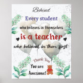 Verbazingwekkende offertes voor leraren waardering poster (Voorkant)