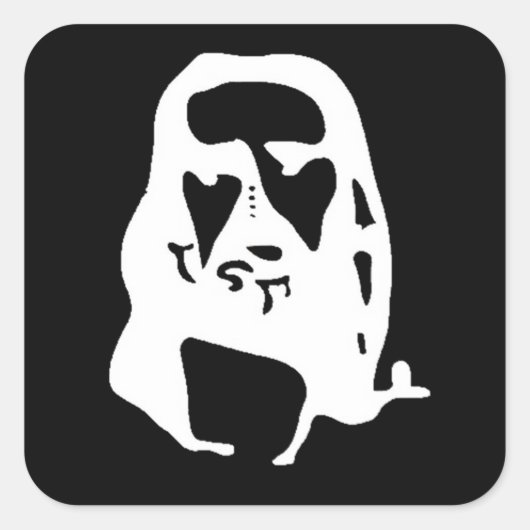 Verbazingwekkende optische illusie van Jezus Chris Vierkante Sticker (Voorkant)