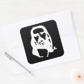 Verbazingwekkende optische illusie van Jezus Chris Vierkante Sticker (Envelop)