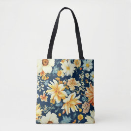 Verbazingwekkende Oranje geel en delicate witte bl Tote Bag