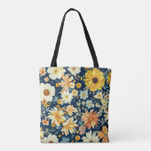 Verbazingwekkende Oranje geel en delicate witte bl Tote Bag (Achterkant)
