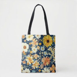 Verbazingwekkende Oranje geel en delicate witte bl Tote Bag
