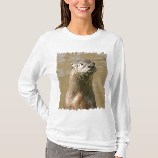 Verbazingwekkende Otter Long Meve T-Shirt (Voorkant)