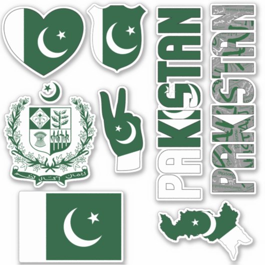 Verbazingwekkende Pakistaanse vormen van nationale Sticker (Voorkant)