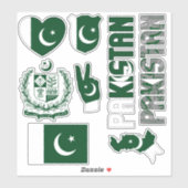 Verbazingwekkende Pakistaanse vormen van nationale Sticker (Vel)
