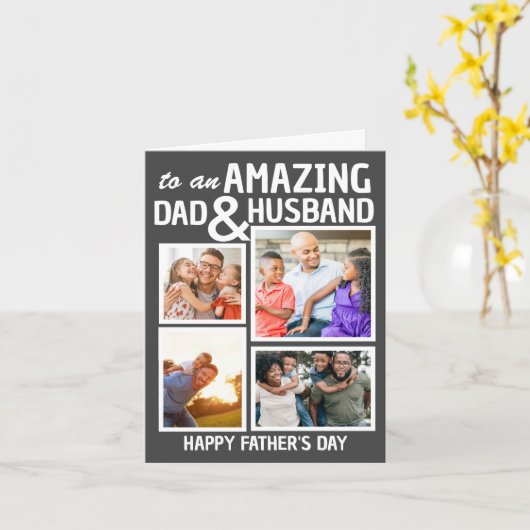 Verbazingwekkende pap en man | Aangepaste Vaderdag Kaart (Gele Bloem)