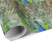 Verbazingwekkende Pauw  en veren foto accessoires Cadeaupapier (Rol Hoek)
