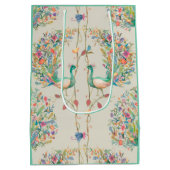 Verbazingwekkende Peacock Grote Gift Bag Medium Cadeauzakje (Achterkant)