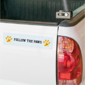 Verbazingwekkende Pet Paws Bumpersticker (Op Truck)