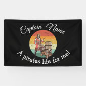 Verbazingwekkende Pirate-thema verjaardag Spandoek (Horizontaal)