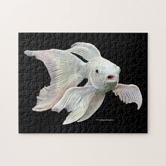 Verbazingwekkende Platina Vlinder Koi Karper Legpuzzel (Horizontaal)