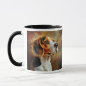 Verbazingwekkende portret van Beagle Hound Mok (Links)