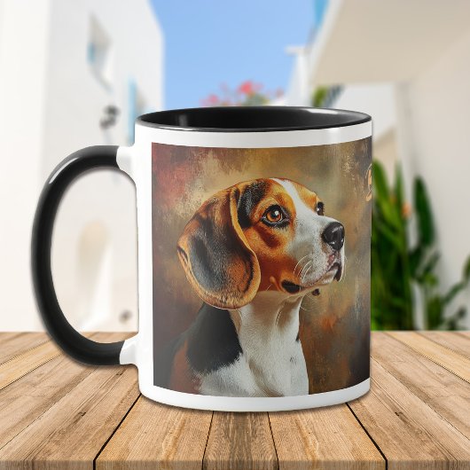 Verbazingwekkende portret van Beagle Hound Mok