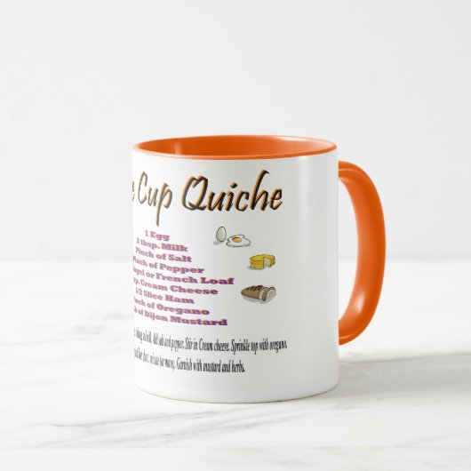 Verbazingwekkende Quiche Fab Funny Recept Mok (Voorkant rechts)