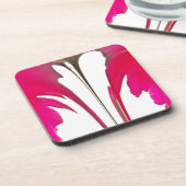 Verbazingwekkende rode roos onder de witte hemel.p drankjes onderzetter (Linkerzijde)