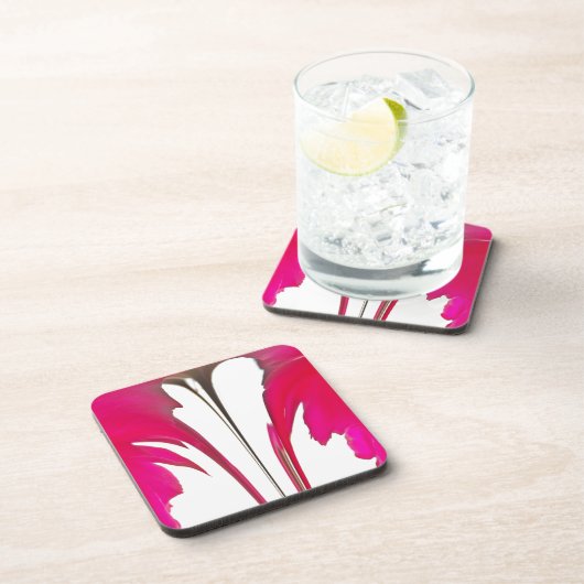 Verbazingwekkende rode roos onder de witte hemel.p drankjes onderzetter (Rechterzijde)