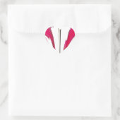 Verbazingwekkende rode roos onder de witte hemel.p hart sticker (Tas)