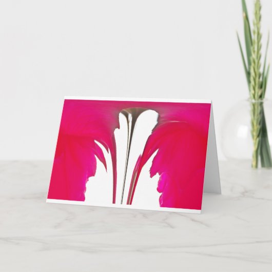 Verbazingwekkende rode roos onder de witte hemel.p kaart (Voorkant)