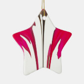 Verbazingwekkende rode roos onder de witte hemel.p keramisch ornament (Rechts)