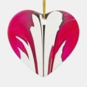 Verbazingwekkende rode roos onder de witte hemel.p keramisch ornament (Voorkant)