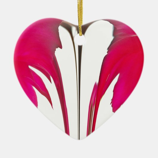 Verbazingwekkende rode roos onder de witte hemel.p keramisch ornament (Voorkant)