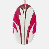 Verbazingwekkende rode roos onder de witte hemel.p keramisch ornament (Rechts)