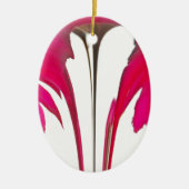 Verbazingwekkende rode roos onder de witte hemel.p keramisch ornament (Voorkant)