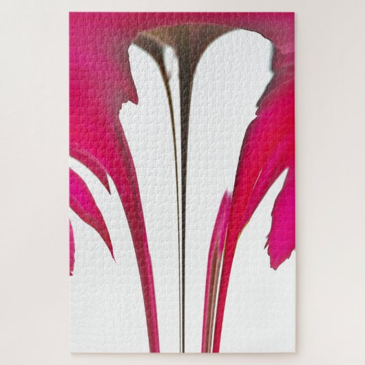 Verbazingwekkende rode roos onder de witte hemel.p legpuzzel (Verticaal)