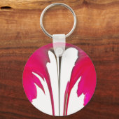 Verbazingwekkende rode roos onder de witte hemel.p sleutelhanger (Voorkant)