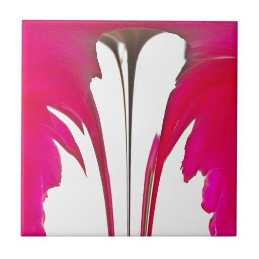 Verbazingwekkende Rode roos onder de witte hemel Tegeltje (Voorkant)