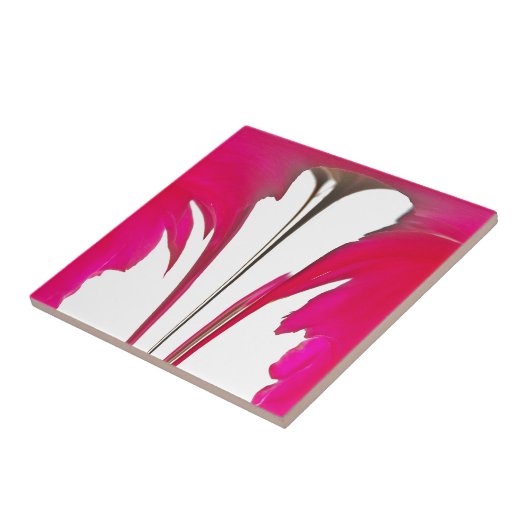 Verbazingwekkende Rode roos onder de witte hemel Tegeltje (Zijkant)