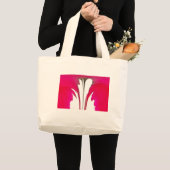 Verbazingwekkende rode roos onder de witte hemelta grote tote bag (Voorkant (product))