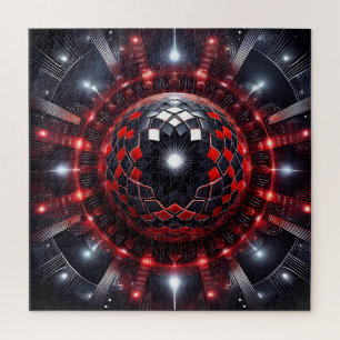 Verbazingwekkende Rood/Zwarte Geruite Mandelbrot S Legpuzzel