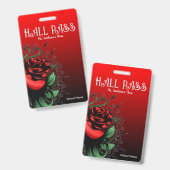 Verbazingwekkende Rose Hall-pasbadge Badge (Voor- en achterkant)