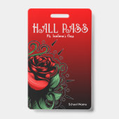 Verbazingwekkende Rose Hall-pasbadge Badge (Achterkant)